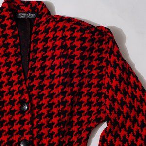 Vintage All That Jazz Peplum Style Red and Black Blazer
